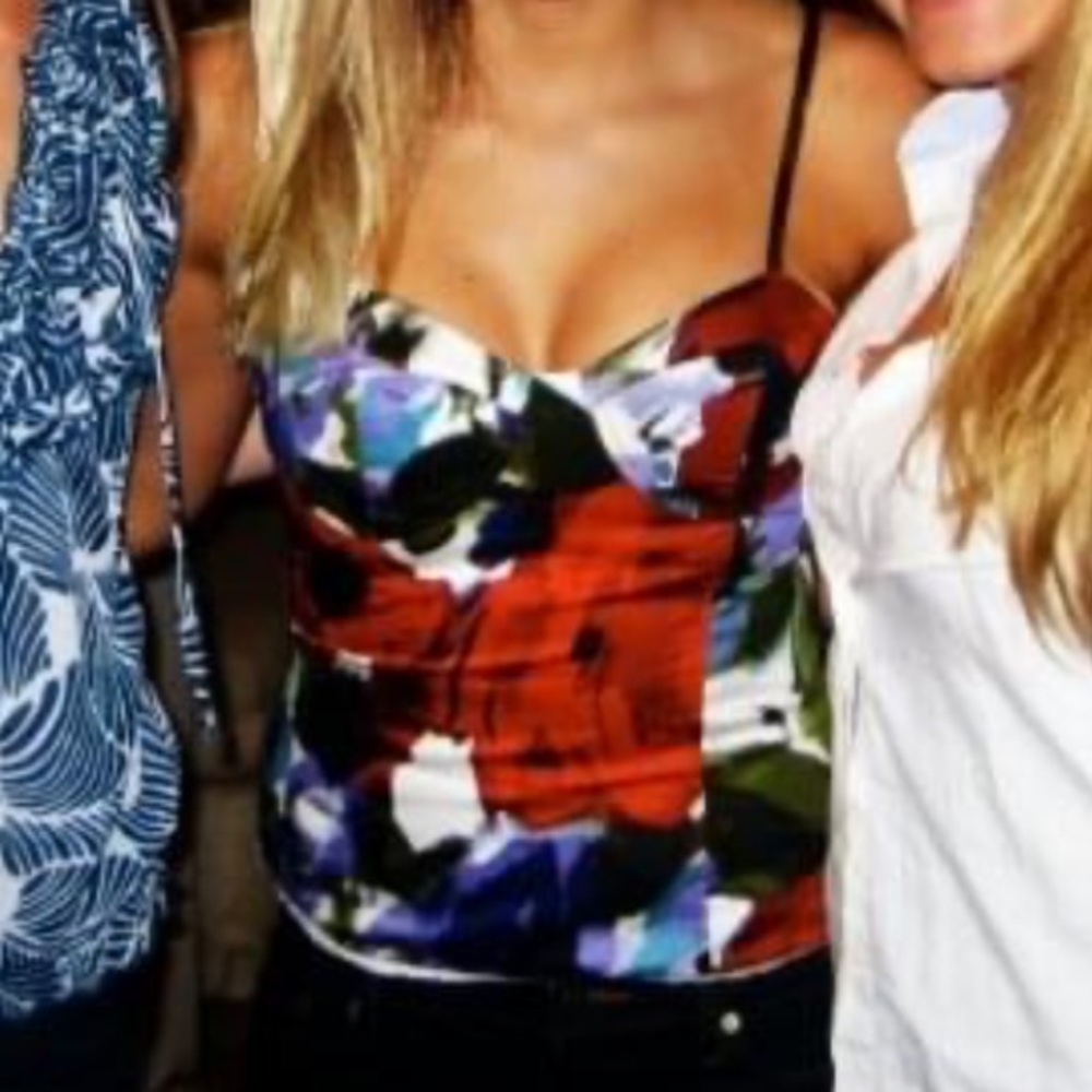 Forever 21 Floral Bustier Top